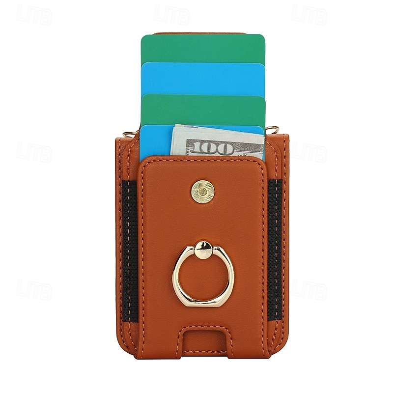 Phone Case For Samsung Galaxy Z Flip 7 Z Flip 6 Z Flip 5 Z Flip 4 Z Flip 3 Back Cover Ring Holder with Lanyard with Wrist Strap Retro TPU PU Leather 2025 - $29.99 –P3