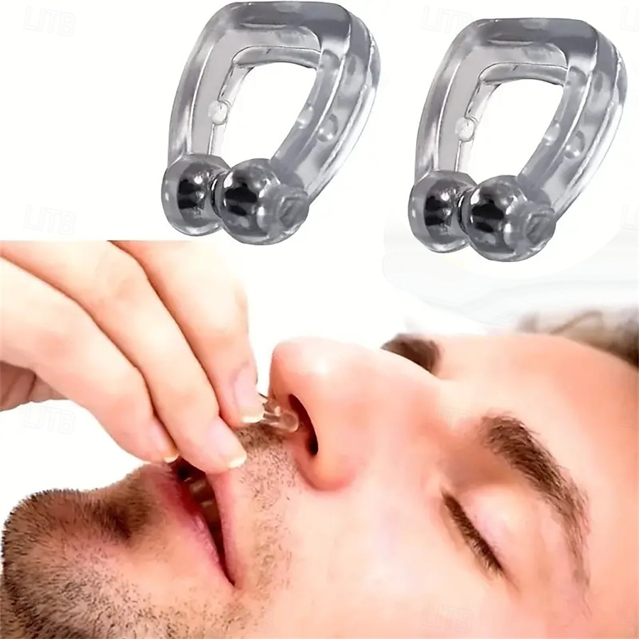 4 stk silikon magnetisk anti snorke stop snorking neseklemme sovebrett sovehjelp 2025 - $12.99 –P1