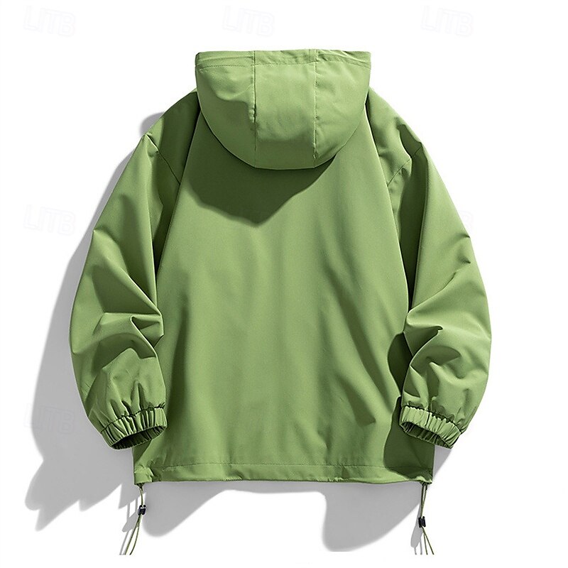 Herre Softshell jakke Turjakke utendørs Vindtett Vindjakke Reise Svart Rosa Lilla Grønn Kakifarget 2025 - $46.99 –P9