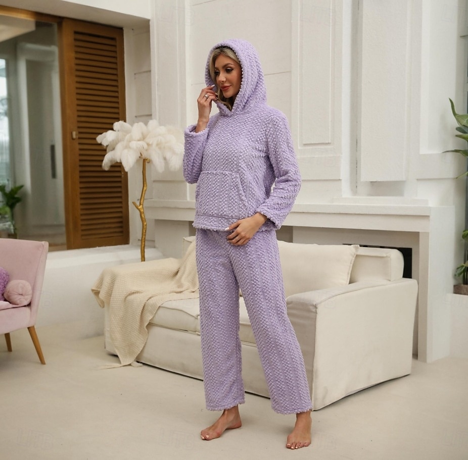 Dospělé Pevná barva Pyžama Noční přádlo Overalová pyžama Kigurumi pyžamo Pyžama Pro Dámské denní nošení Karikatura 2025 - $35.99 –P4