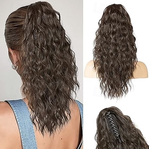 Cordon Queue-de-cheval Doux / Naturel / Faciliter l'habillage Cheveux Synthétiques Pièce de cheveux Extension des cheveux Bouclé 18 pouces Soirée / Fête / Soirée / du quotidien de 2025 ? $9.99 –P3