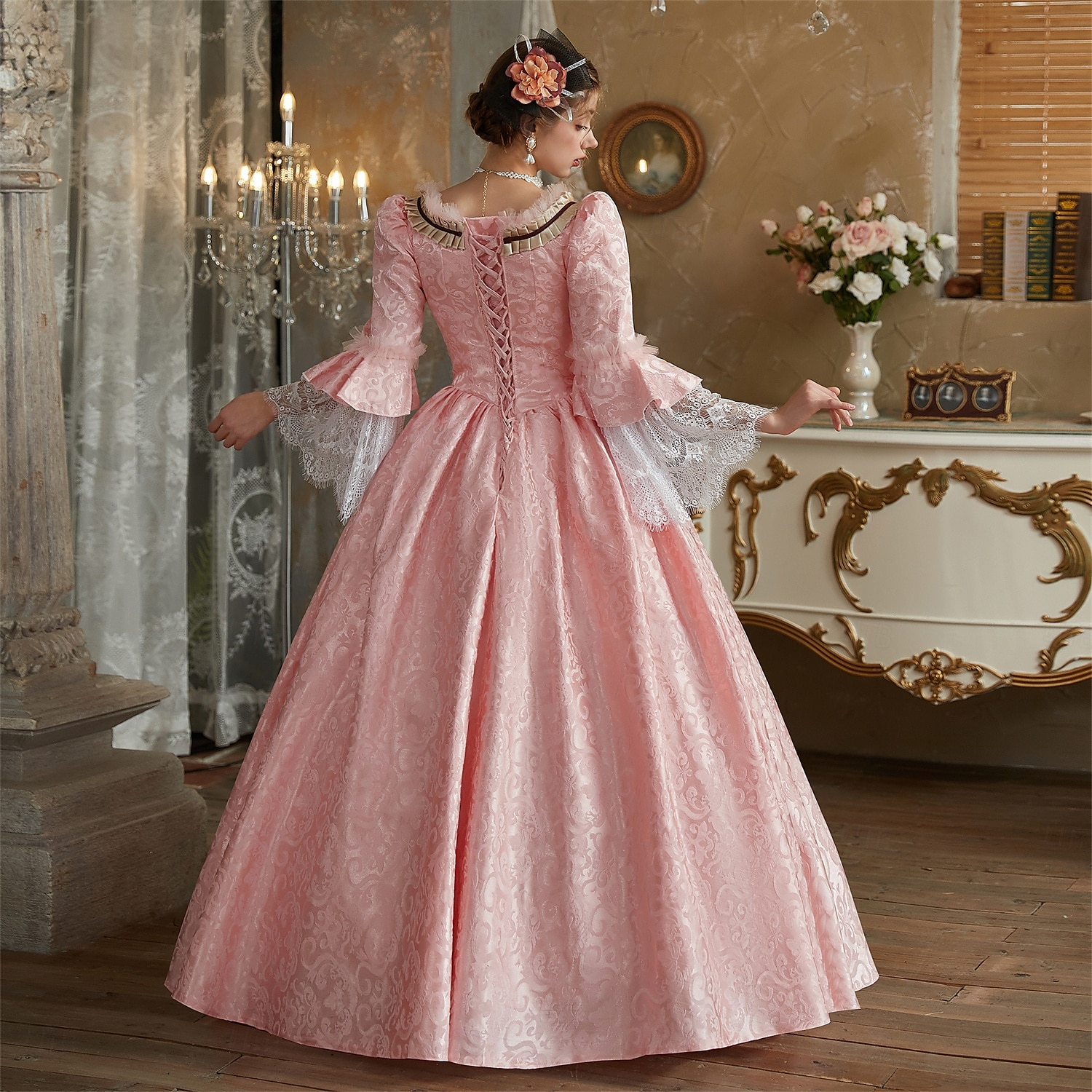 Rococo Victorian Vintage Inspired Dress Party Costume Prom Dress Princess Shakespeare Solid Color Ball Gown Women's Halloween Carnival Valentine's Day Party Evening Party Masquerade Adults' Dress All 2025 - $178.99 –P4