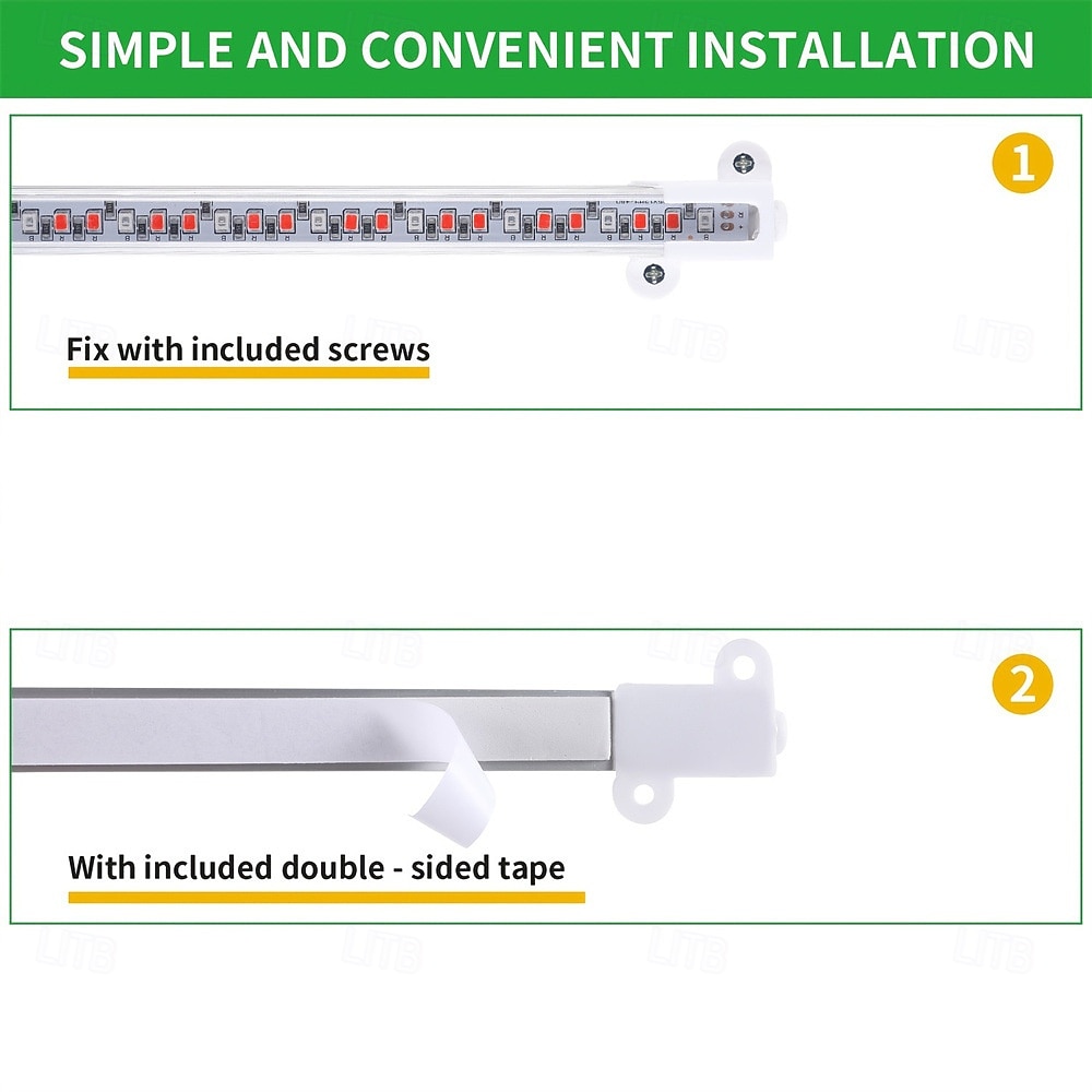 2026年 LED フルスペクトル植物育成ライト 日光育成ランプ USB 5V 屋内植物用 キャビネット 野菜温室 1/2/4個 (棚は含まれません)  コレクション – $13.99 –P11