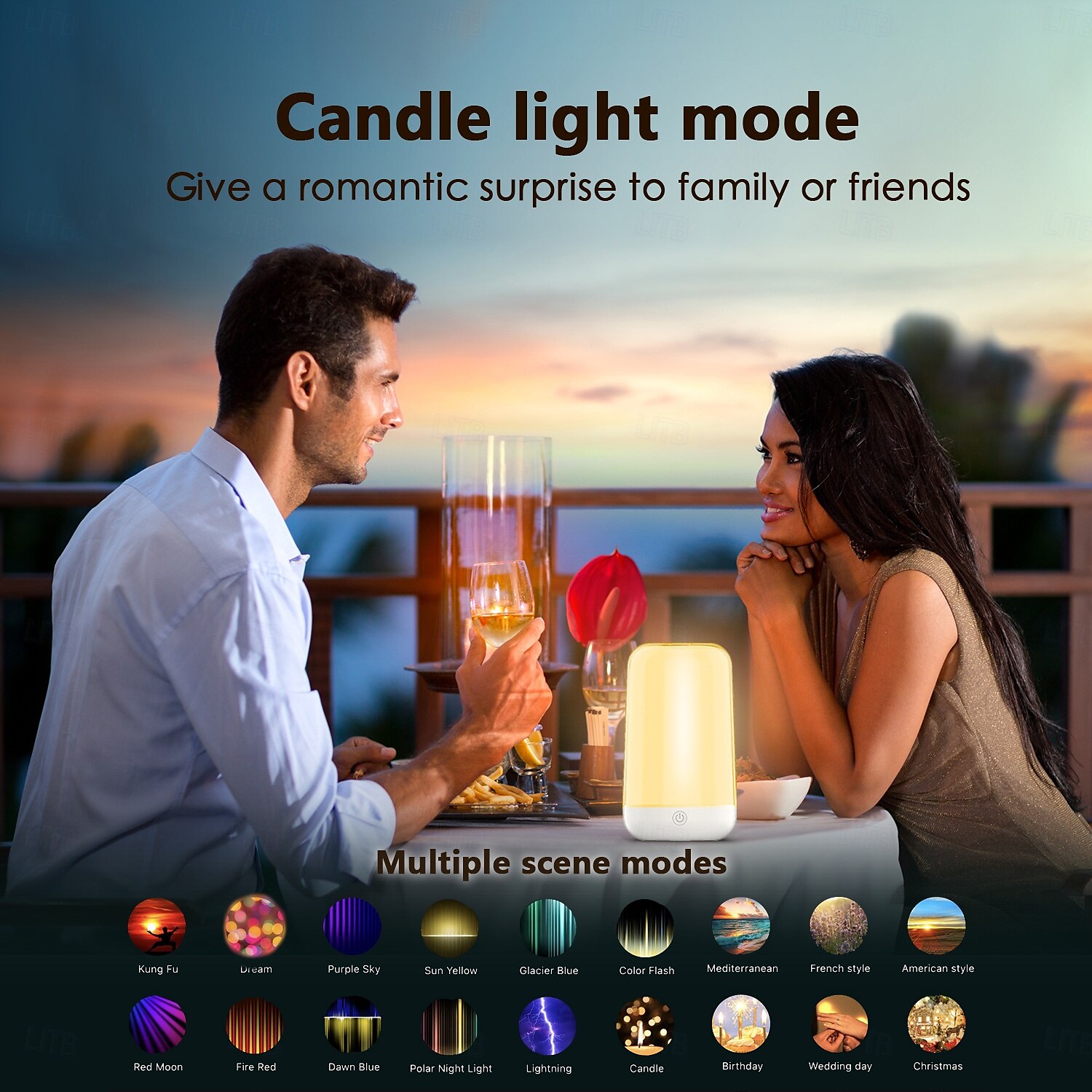 LED Smart Light Dimmable Seven-Color Touch Control Night Light, Rechargeable Battery Operated Bluetooth Table Lamp with Timer for Kids, Travel, and Desk Use 2025 - $37.99 –P5