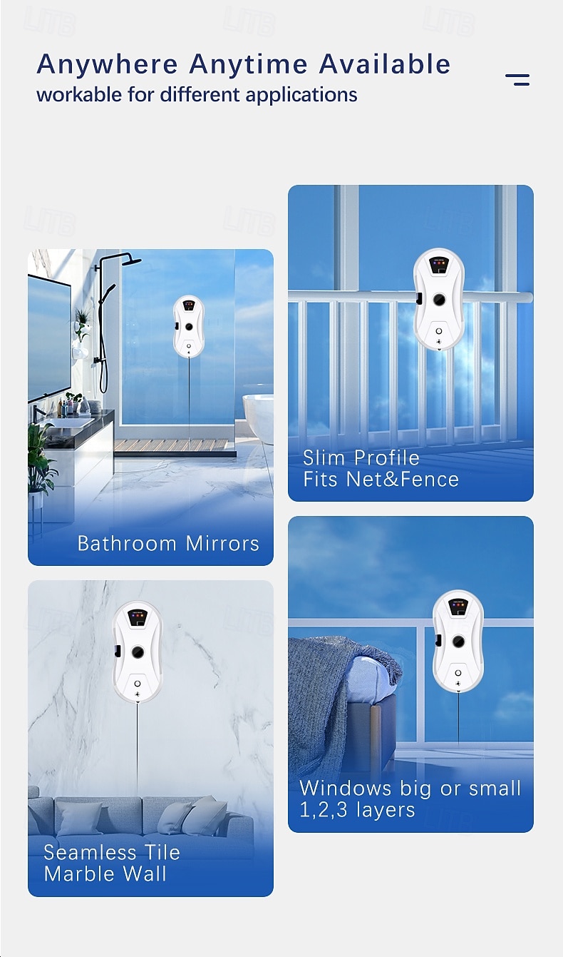 Window Cleaning Machine With Water Tank Automatic Water Spray Planning Type Fully Automatic Window Cleaning Robot 2025 - $103.99 –P11