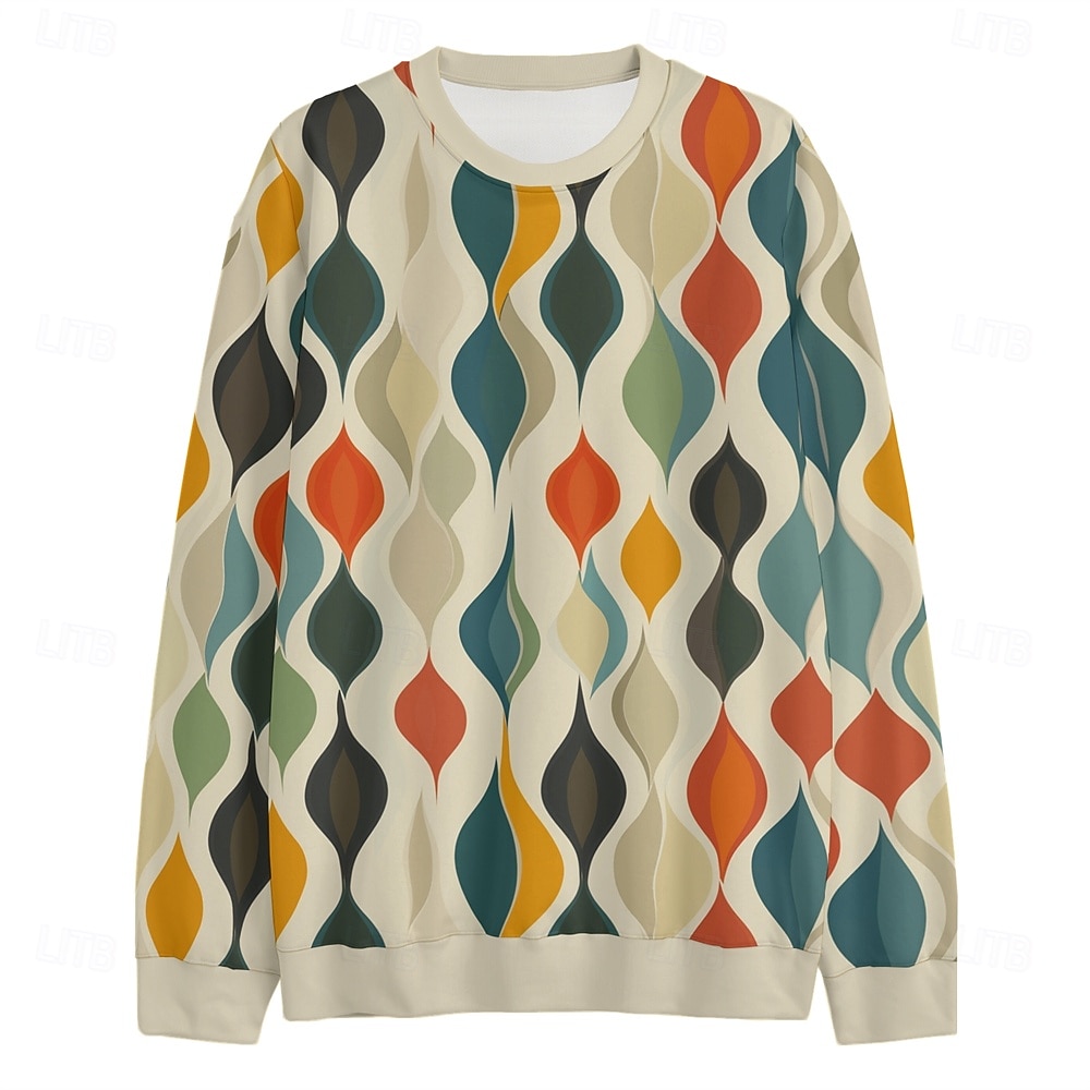 Miesten Kuvitettu Puserot Pusero Pitkähihainen Villapaita Hupullinen Loma Tyylikäs Päivittäin Painettu Katuvaatteet Loma Urheilu ja ulkoilu Tulostus Talvi 봄 & Syksy 2026 - $30.99 –P3