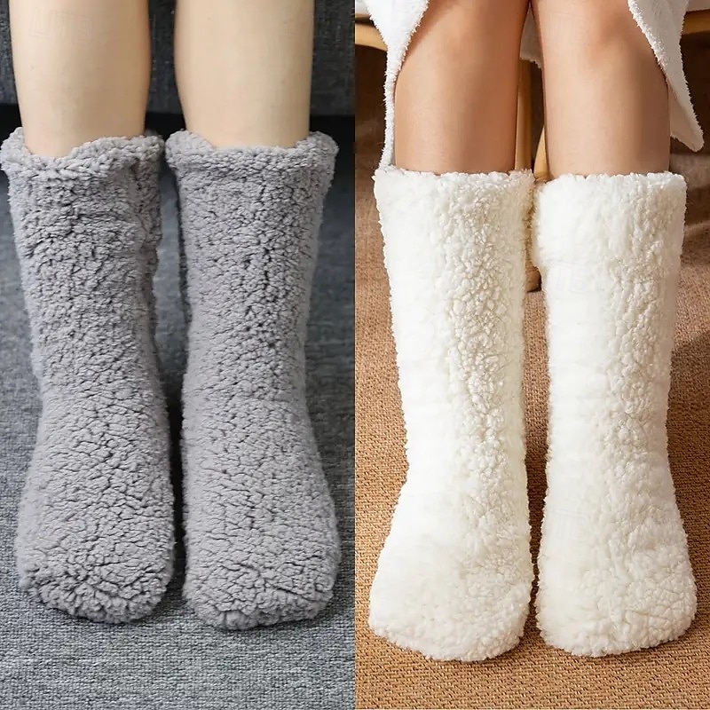 calzini pantofola calzini invernali di natale per le donne calzini per le donne calzini soffici scaldamuscoli invernali legsleeve del 2025 a $15.49 –P1
