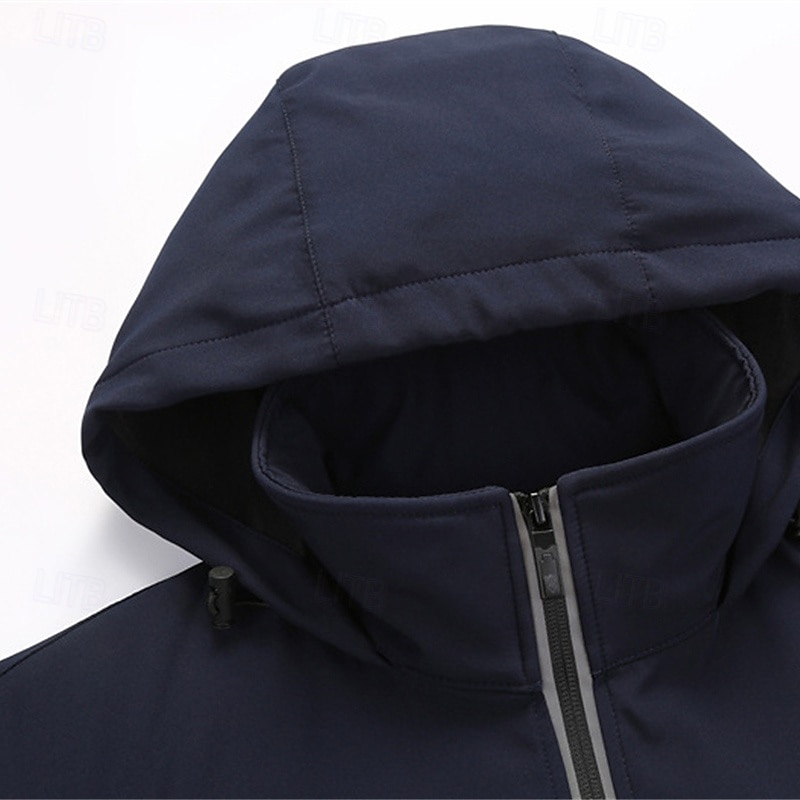 Men's Softshell Jacket Hiking Jacket Outdoor Windproof Quick Dry Lightweight Jacket Windbreaker Jacket Traveling Black White Red Navy Blue Royal Blue 2025 - $42.99 –P13