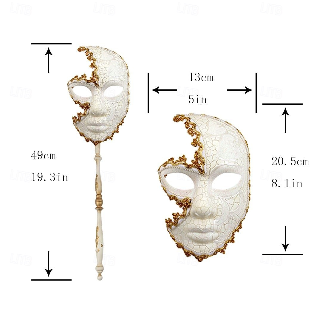 Halloween Maske Venezianische Maske Maske am Stiel Karnevalsmaske Erwachsene Unisex Halloween Karneval Party-Abendmode Maskerade Abschlussball Einfache Halloween-Kostüme Verkleiden 2025 - $29.99 –P3