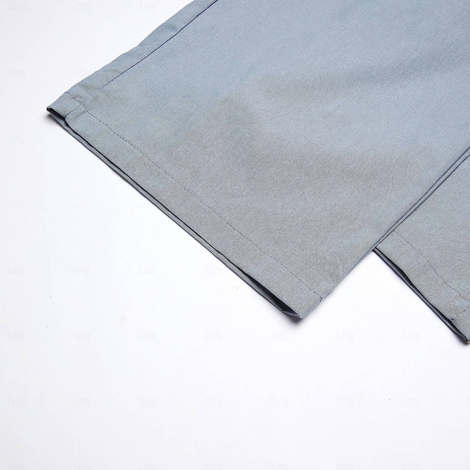 Ensembles en coton et lin pour femmes, ensembles deux pièces, couleur unie, mode, col rond, rue, quotidien, 2 pièces, blanc, bleu, kaki, gris, printemps et automne de 2025 ? $35.99 –P13