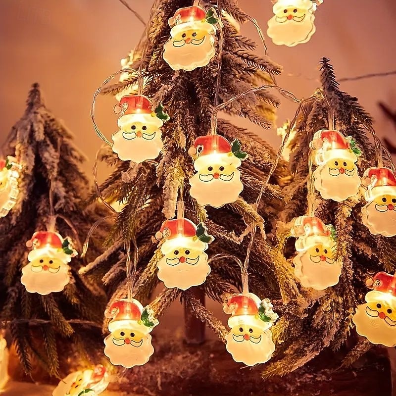 Vánoční LED řetězová světla 10/20 LED Vánoční sněhulák dekorace stromečku voděodolná girlanda světla USB/bateriově napájená sváteční nový rok vánoční výzdoba pro domácnost ložnice na párty svatební 2025 - $6.99 –P5
