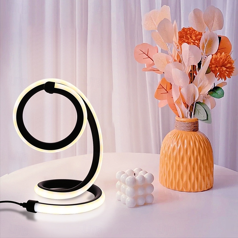 1pc Nordic Simple Spiral Table Lamp, Bedroom Bedside Eye Protection, Dimmable USB Powered LED Decorative Lamp for Home Living Room Bedroom 2025 - $53.99 –P1