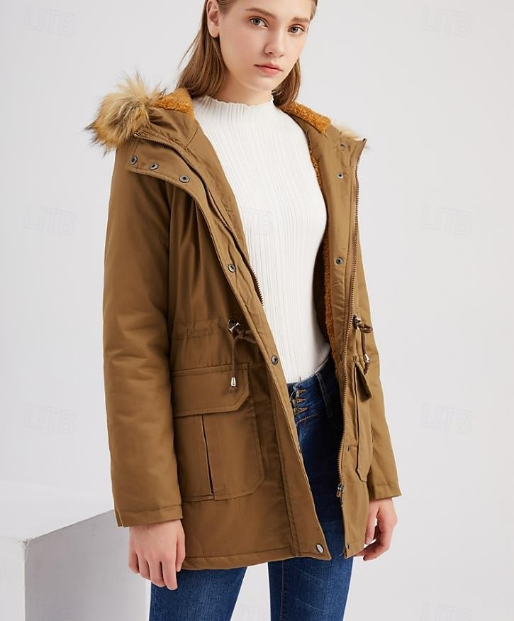 Mujer Abrigo Mantiene abrigado Transpirable Cremallera Botones Bolsillo Casual Color sólido Vacaciones Calle Ropa Cotidiana Noche Cremallera Regular Sudadera Ajuste regular Manga Larga Ropa de calle 2025 - $51.99 –P4