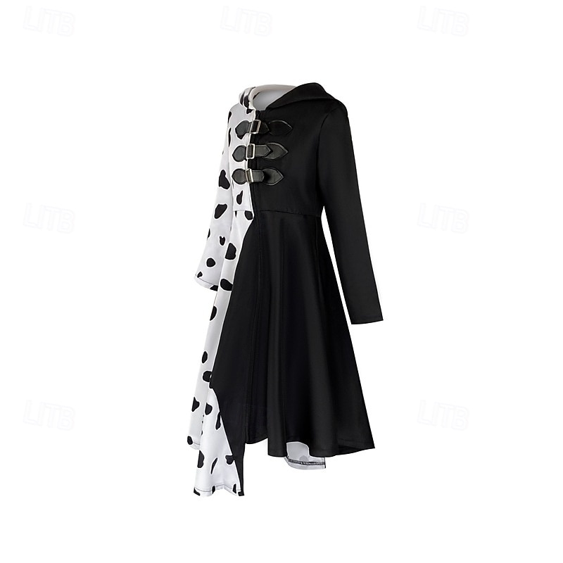 Sto a jeden dalmatin Cruella de Vil Šaty Maškarní Cosplay kostým Obleč se Filmové kostýmy for Dívčí Dětské Plesová maškaráda Párty a večer 2025 - $41.99 –P9