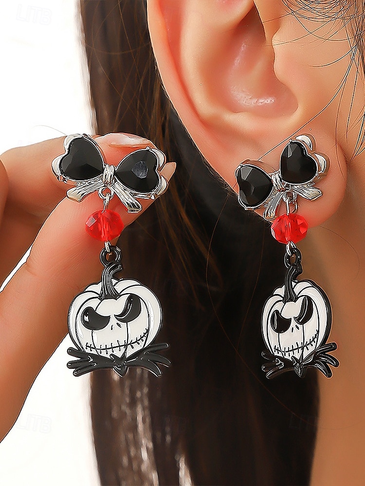 brincos de aranha de halloween com detalhes em pérolas - joias góticas marcantes para cosplay, festas à fantasia e eventos de halloween de 2025 por $8.99 –P4