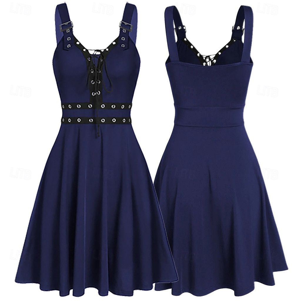 Punk și gotic Rochie de Cocktail Rochie de epoca Rochii Mascaradă Fata Goth Pentru femei Halloween Carnaval Mascaradă Halloween Bal Festival Adulți Rochie 2025 - $23.99 –P4