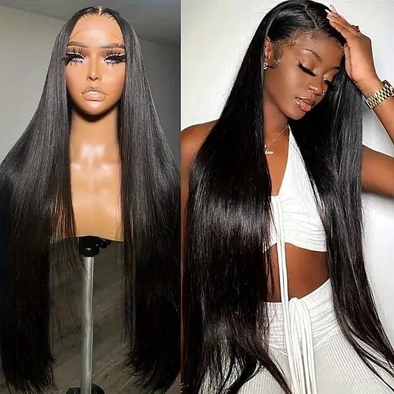 naomi campbell ihlette parókák csipke első paróka emberi haj 13x6 egyenes átlátszó csipke első paróka női emberi hajhoz 2025 - $268.99 –P3