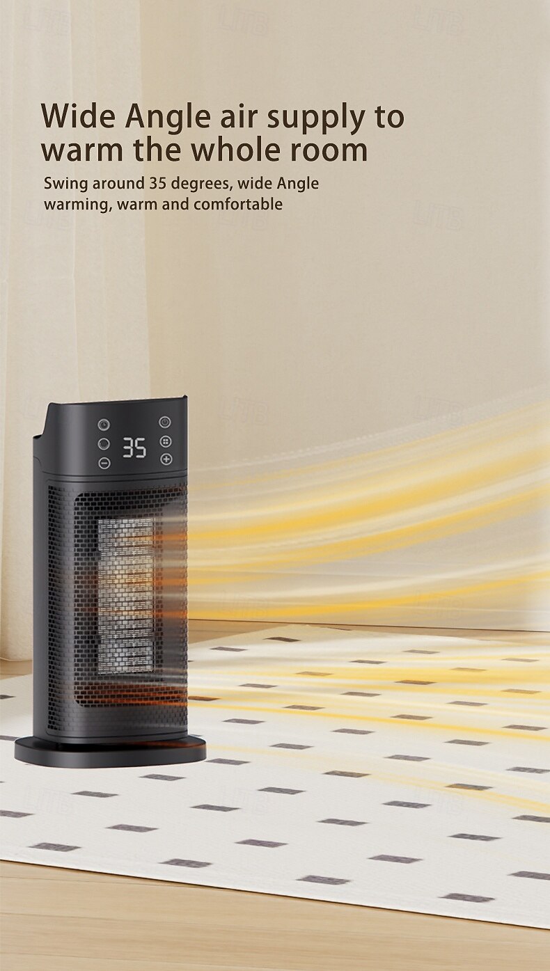 elemento riscaldante ptc mini ventilatore portatile riscaldatori per inverno casa telecomando riscaldatore elettrico ventilatore del 2025 a $102.99 –P5