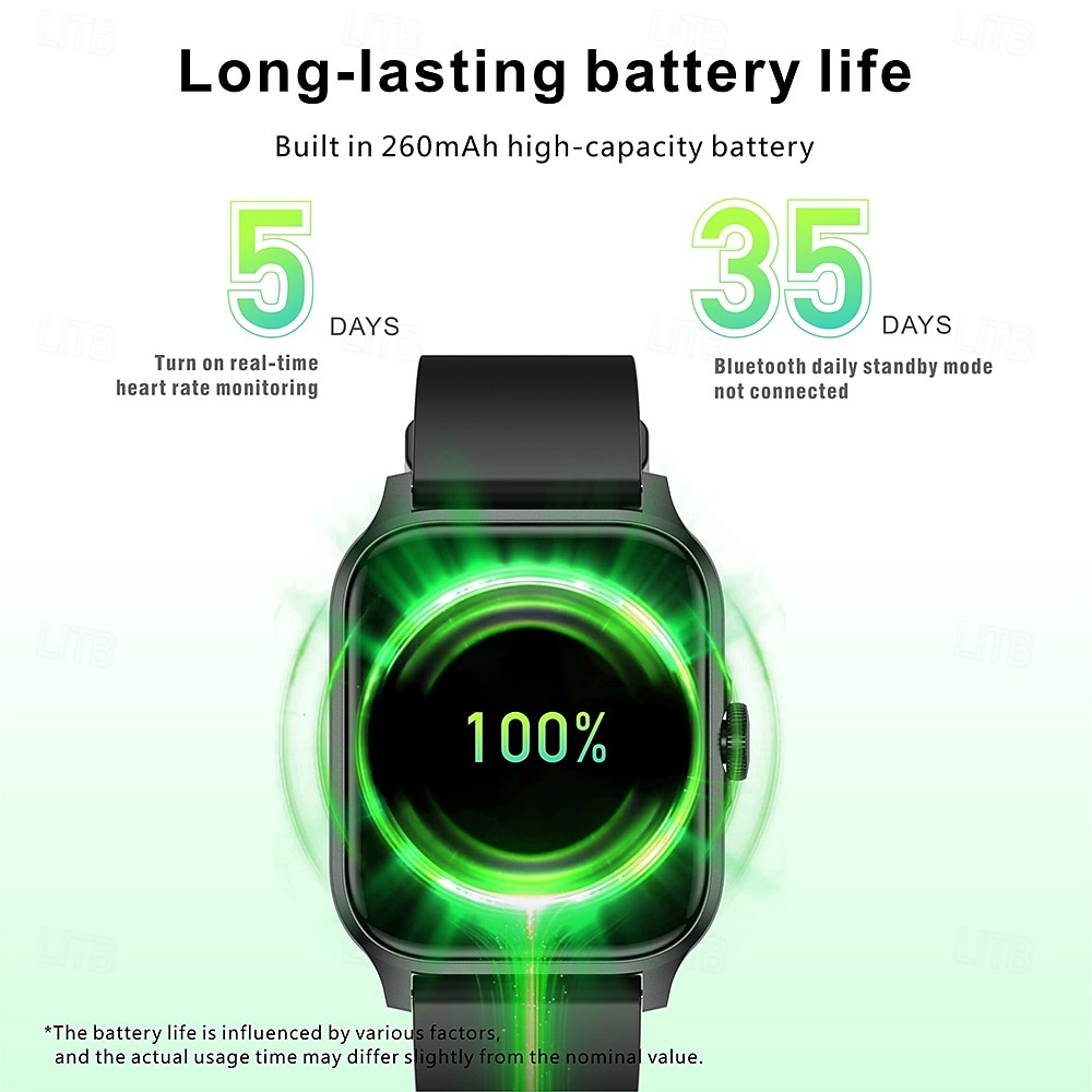 iMosi QX15 Slimme horloge 1.85 inch(es) Smart horloge Bluetooth Stappenteller Gespreksherinnering Activiteitentracker Compatibel met: Android iOS Dames Heren Handsfree bellen Waterbestendig 2025 - $36.19 –P16