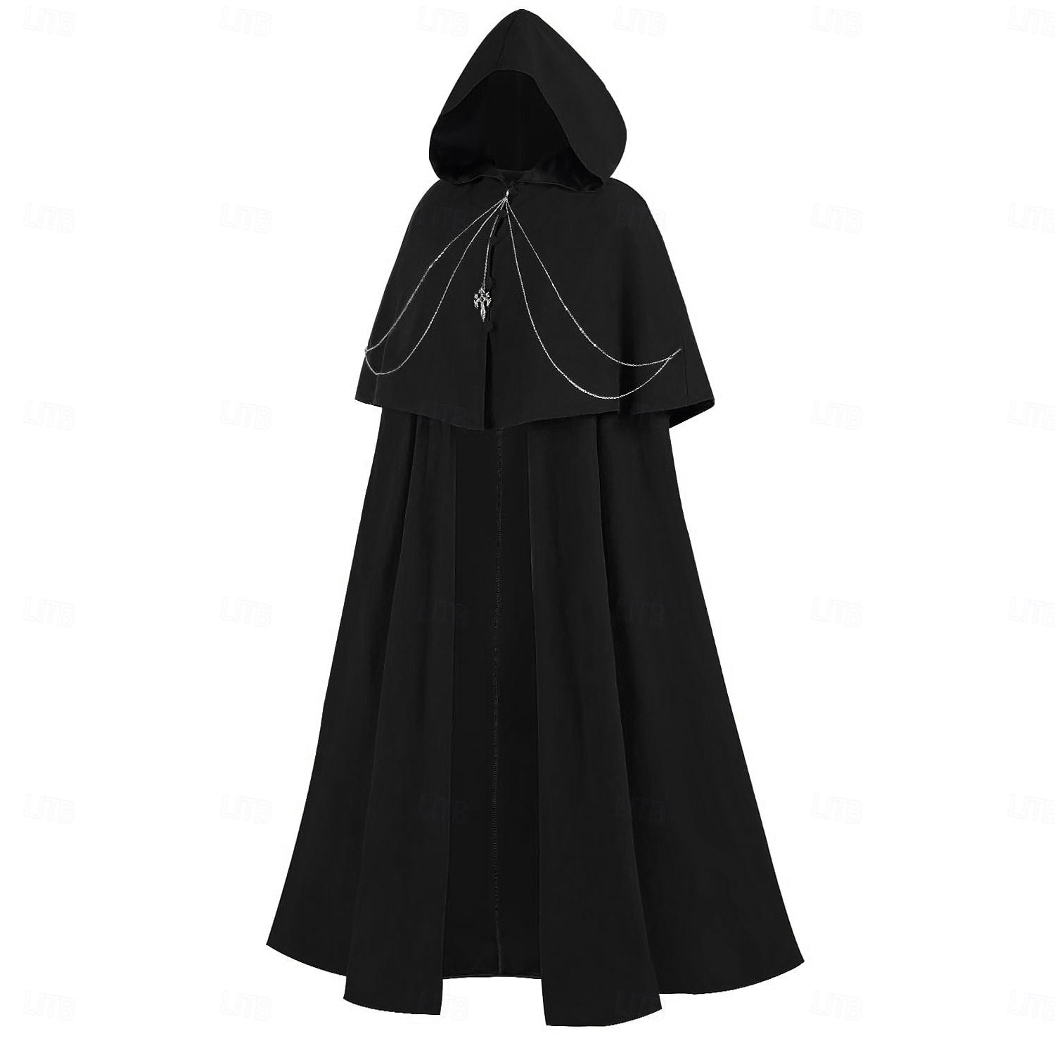 Retro Antiguo Medieval Renacimiento Capa capa con capucha Feria del Renacimiento Bruja Hombre Mujer Vikingo Real Steampunk Víspera de Todos los Santos Carnaval Fiesta LARP Feria Ren Adulto Capa 2025 - $44.99 –P1