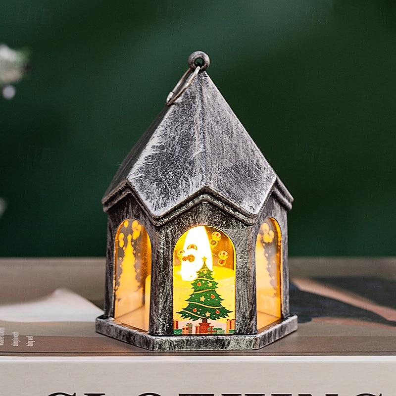 decor de Crăciun lumina de noapte cadou strălucitor de Anul Nou lanternă retro pandantiv brad de Crăciun decor de masă elemente de recuzită de vacanță 1buc 2025 - $9.49 –P15