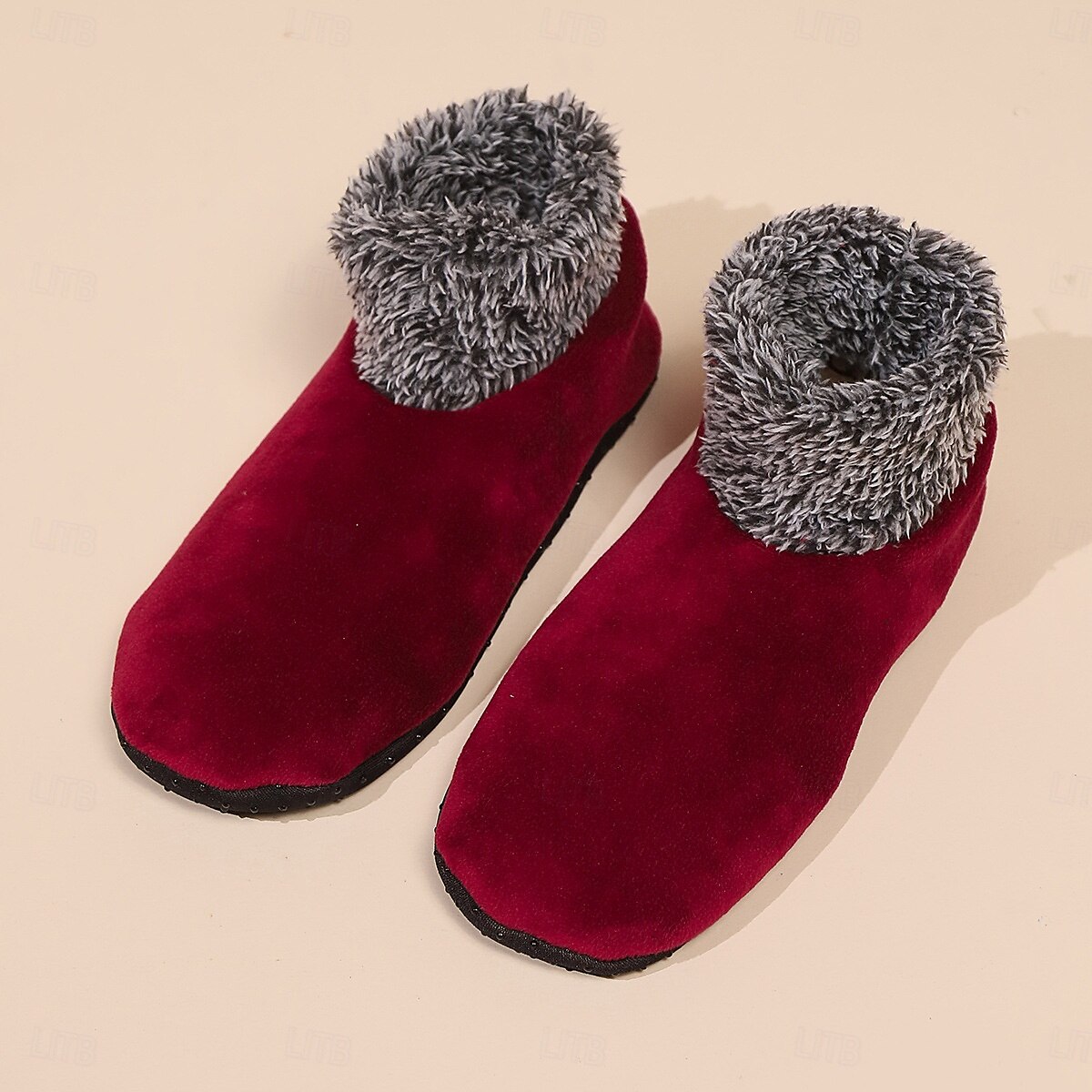 Calcetines térmicos antideslizantes para interiores, calcetines de suelo para mujer, calcetines peludos de invierno para mujer, calcetines gruesos que no se caen para yoga, pilates y baile 2025 - $10.99 –P4