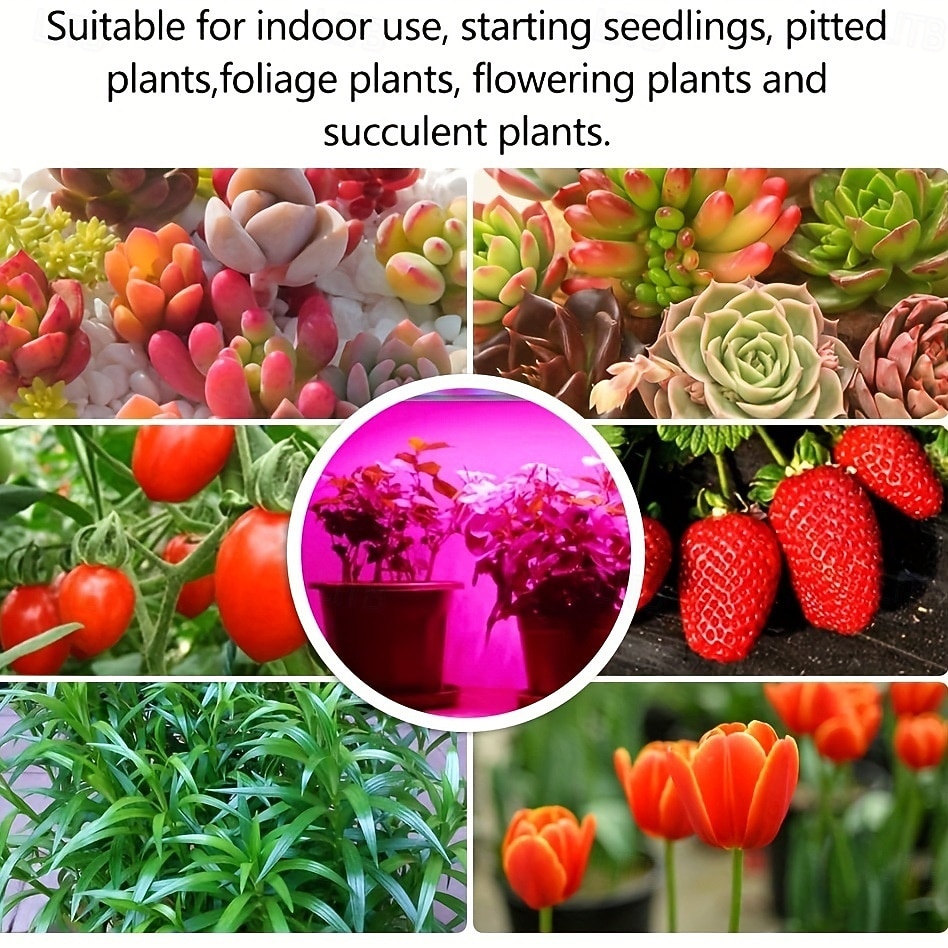 2026年 LED フルスペクトル植物育成ライト 日光育成ランプ USB 5V 屋内植物用 キャビネット 野菜温室 1/2/4個 (棚は含まれません)  コレクション – $13.99 –P9