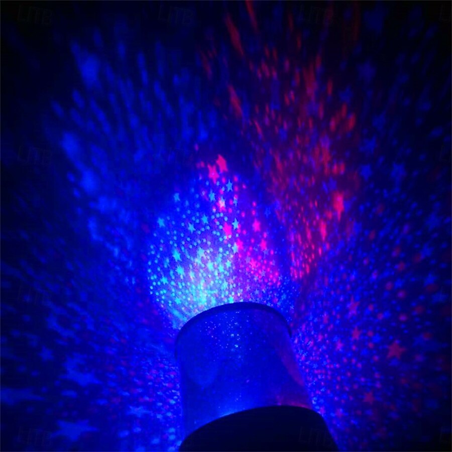 stjernehimmel projeksjonslampe led fargerik nattlys atmosfære romantisk kreativ gave knapp type tørr batteri type batteri levering inkluderer ikke 2025 - $16.99 –P9