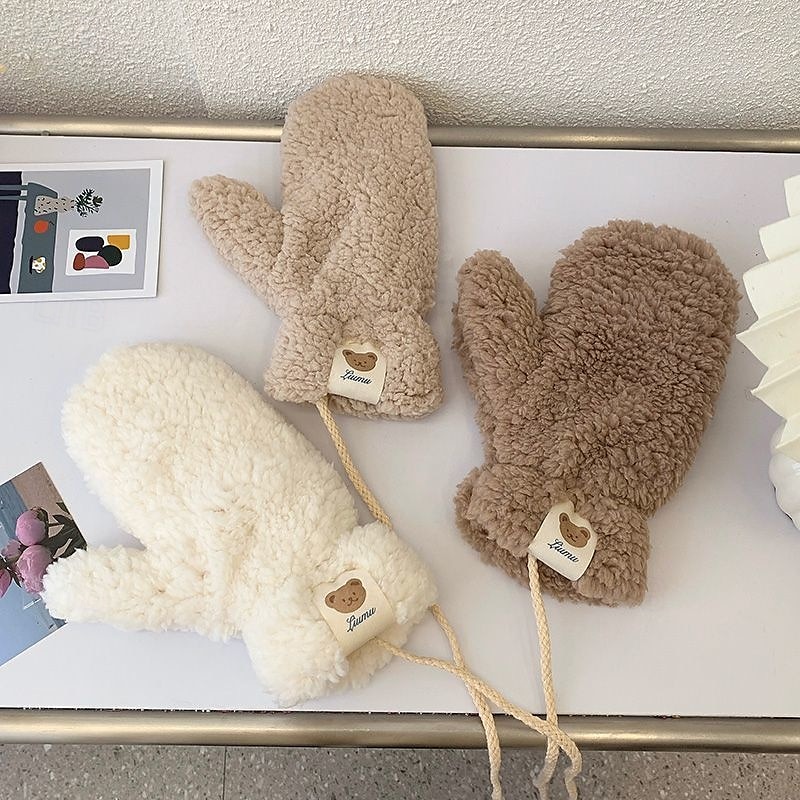 Soft Plush Gloves Hand Gloves Mittens Winter Thermal Keep Warm Outdoor 2025 - $13.99 –P3