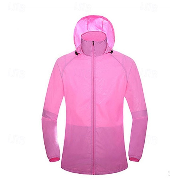 Dames Wandeljack Buitenshuis Zonbescherming Ademend Lichtgewicht jack Windjack Reizen Donker Grijs Zwart Wit Geel Roze 2025 - $17.49 –P6