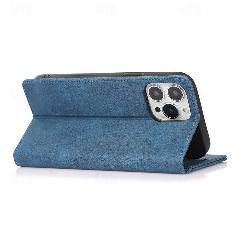 telefono Custodia Per iPhone 17 Pro Max 17 Air 16 15 14 Pro Max Plus 13 12 11 Pro Max Mini Copertura Posteriore con Supporto Magnetico Slot per Carte Retrò TPU Pelle PU del 2025 a $12.99 –P7