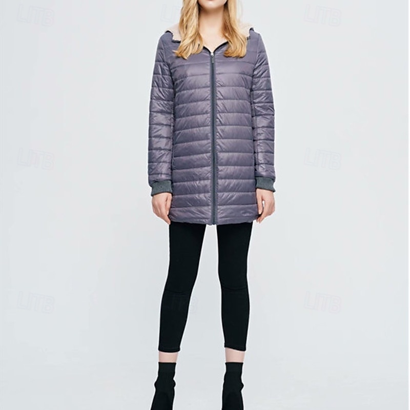 Dame Fleecejakke Fleece Vinter utendørs Varm Myk Bekvem Fleecejakker Hellengdes glidelås Camping / fotturer / grotting Reise Vintersport Svart Rød Navyblå Grønn Kakifarget 2025 - $35.99 –P6