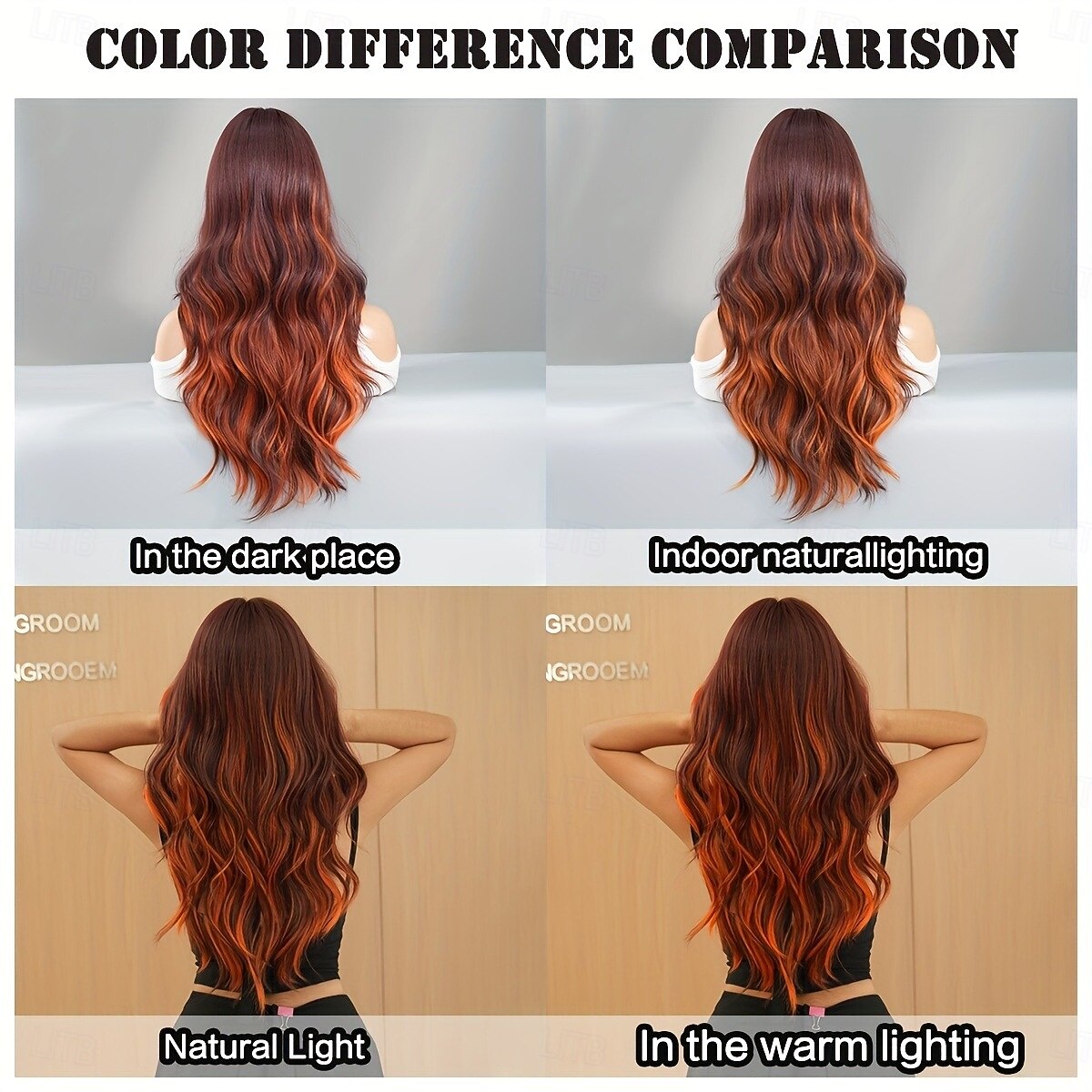 Long Loose Curly Wig - Heat Resistant Synthetic Hair Middle Part Curtain Bangs Beginner Friendly Music Festival Inspired - Premium Quality Easy to S 2025 - GBP £15 –P6