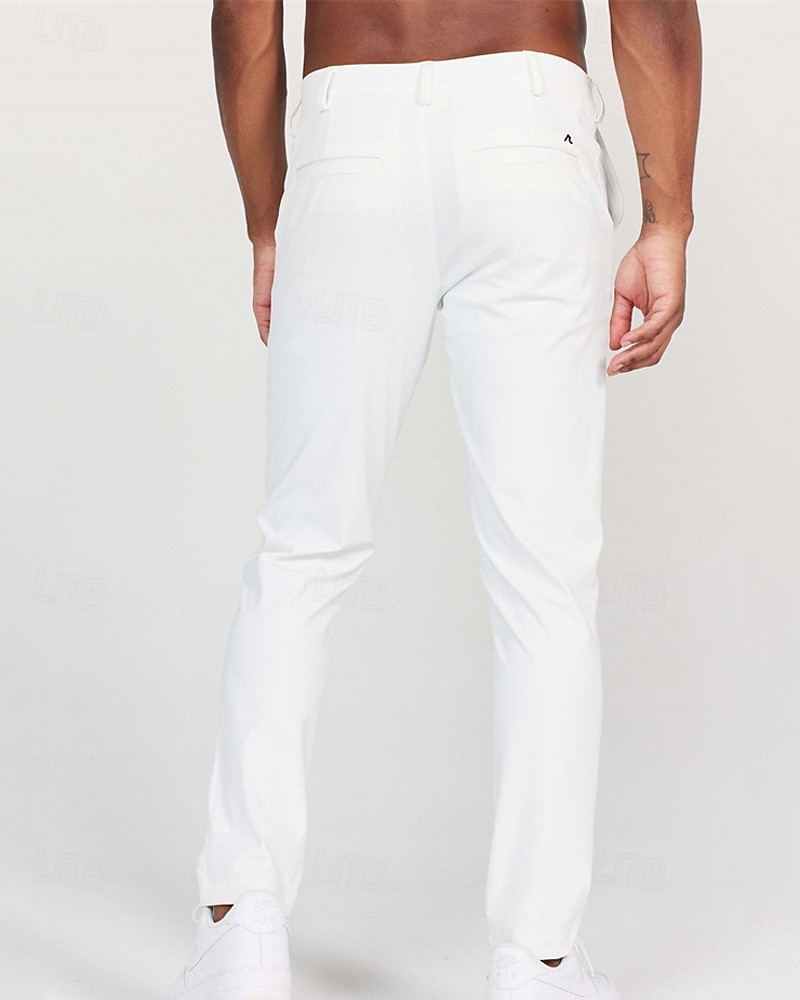 Voor heren Pakken Broek Chinese Knop Zak Effen Comfort Formeel Feest Werk Modieus Klassieke Stijl Zwart Wit Micro-elastisch 2026 - $12.49 –P9