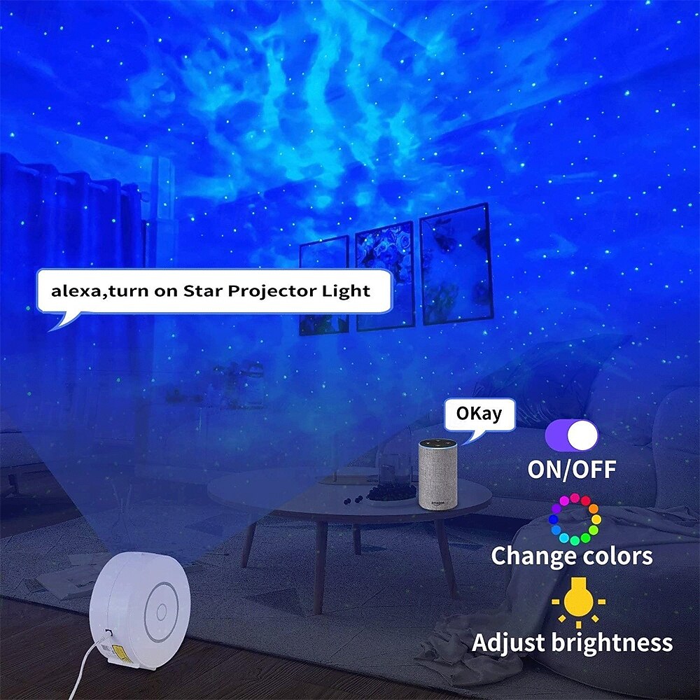 Tuya WiFi Smart Galaxy Star Projector, APP Control Nebula Projector for Holiday Parties and Birthday Gifts for Halloween 2025 - $73.99 –P6