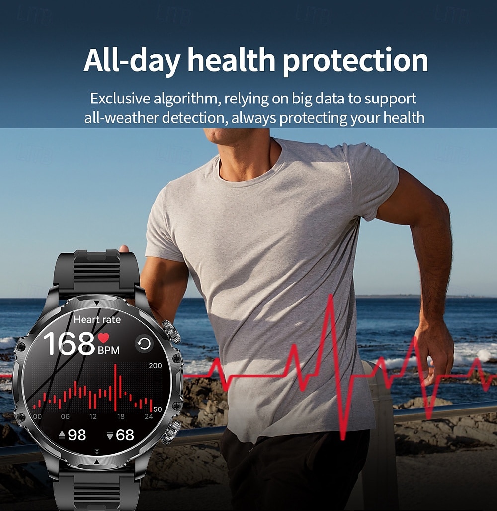 696 AK75 Smart Watch 1.85 inch Smart Band Fitness Bracelet Bluetooth Pedometer Call Reminder Sleep Tracker Compatible with Android iOS Men Hands-Free Calls Message Reminder Step Tracker IPX-0 52mm 2025 - $62.99 –P11