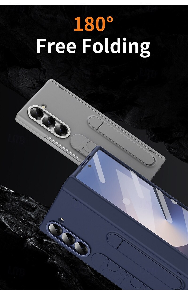 Чехол для телефона Samsung Galaxy Z Fold 6 с подставкой и защитой экрана защита всей поверхности ретро броня PC силикон 2025 - $45.99 –P8