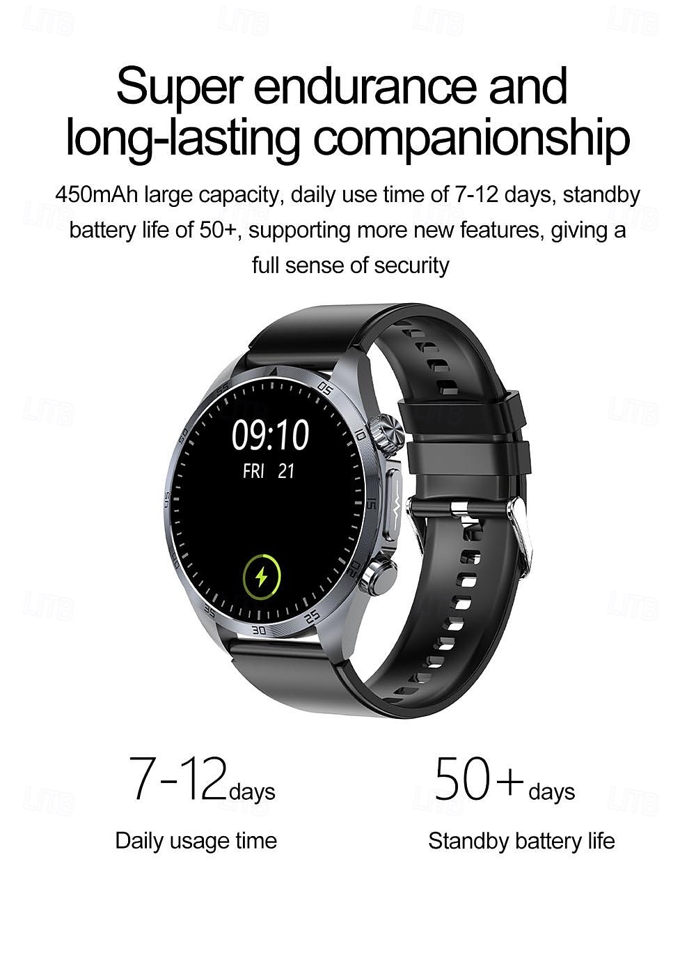 2025年 iMosi TK29 スマートウォッチ 1.43 インチ スマート·ウォッチ ブルートゥース ECG + PPG 温度監視 歩数計 と互換性があります Android iOS 女性 男性 メディアコントロール メッセージ受信通知 カメラコントロール IP68 48mmウォッチケース コレクション – $85.59 –P19