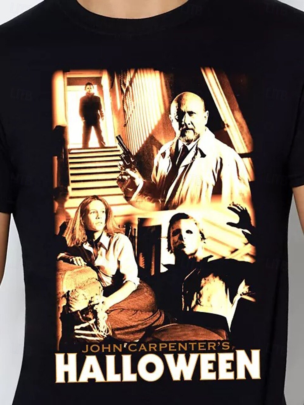 Halloween Michael Myers T-skjorte Trykt mønster Graphic Til Par Herre Dame Voksne Halloween Karneval Maskerade Varmstempling Fritid / hverdag 2025 - $15.49 –P2