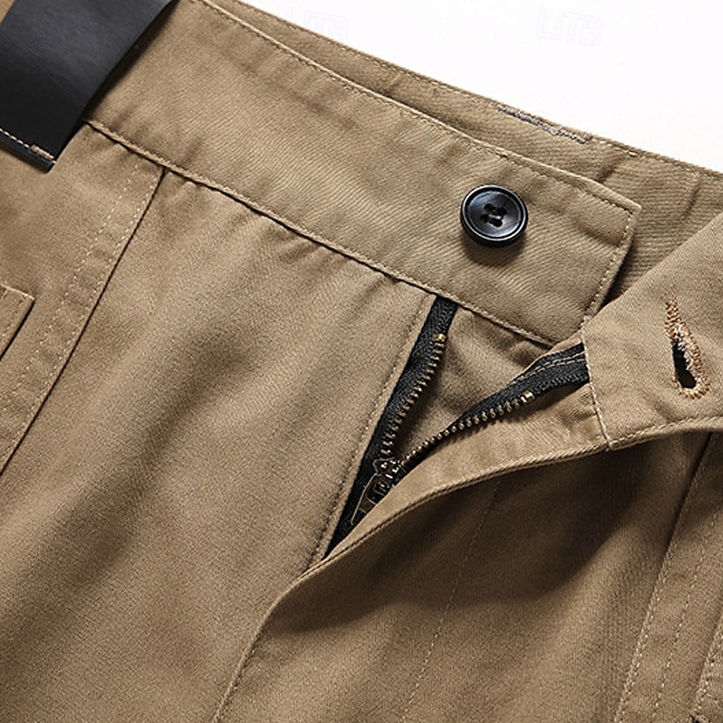 Per uomo Pantaloni cargo Pantaloni Bottoni Multi tasca Liscio Indossabile Esterno Giornaliero Campeggio e hiking Di tendenza Classico Nero Giallo del 2025 a $46.99 –P7