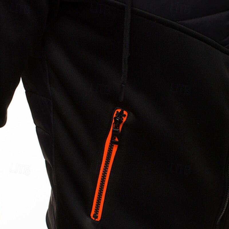 Voor heren Hoodie met rits Hoodie met volledige rits Zwart Donkergrijs Grijs Capuchon Kleurenblok Rits omhoog Lapwerk Zak Sport & Outdoor Dagelijks Feestdagen Polyester Streetwear Basic Casual Herfst 2025 - $21.99 –P13