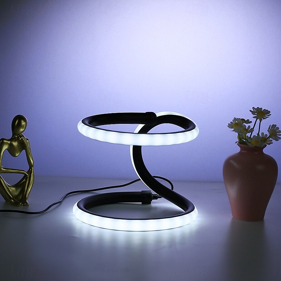 1pc Nordic Simple Spiral Table Lamp, Bedroom Bedside Eye Protection, Dimmable USB Powered LED Decorative Lamp for Home Living Room Bedroom 2025 - $53.99 –P4