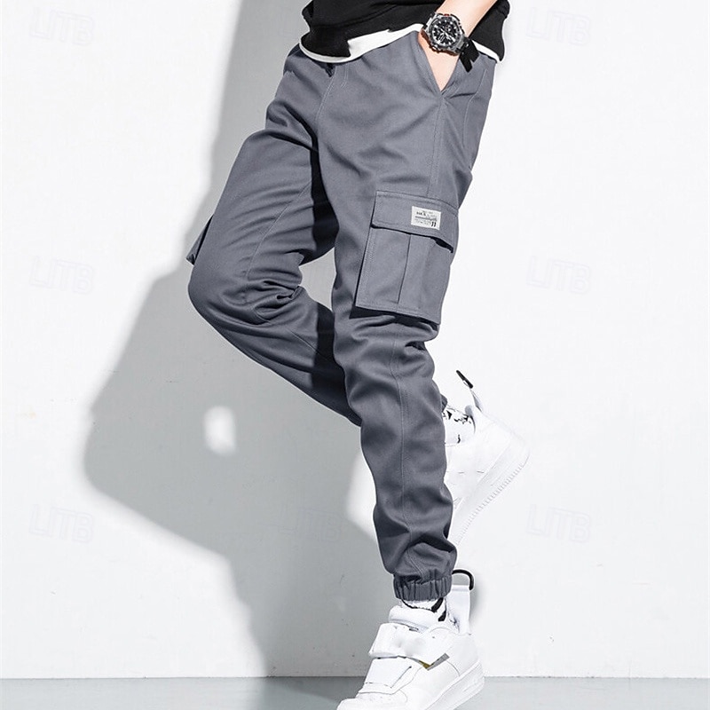 Homme Pantalon Cargo Pantalon Jogger Pantalon Cordon Taille elastique Multi poche Plein Vestimentaire Extérieur du quotidien Camping et randonnée Mode Classique Noir Vert Véronèse de 2026 ? $20.99 –P2