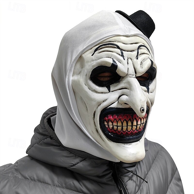 Terrifier Clown Killer Clown Mask Jumpsuit Full Head Kid's Adults' Men's Boys Scary Costume Halloween Carnival Easy Carnival Costume 2025 - $47.31 –P9