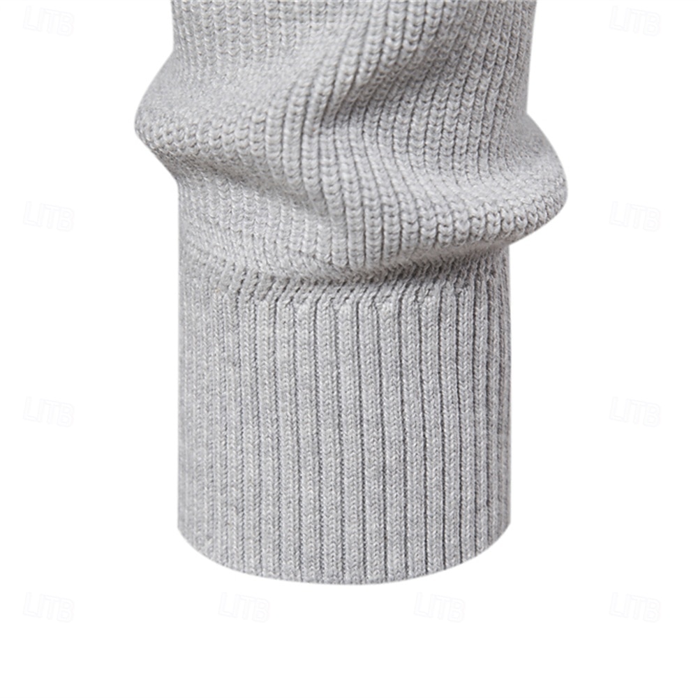 nouveaux cardigans à fermeture éclair en coton d'automne pour hommes mode décontracté social hommes pulls col haut chaud hiver pull tricoté hommes de 2025 ? $46.99 –P5