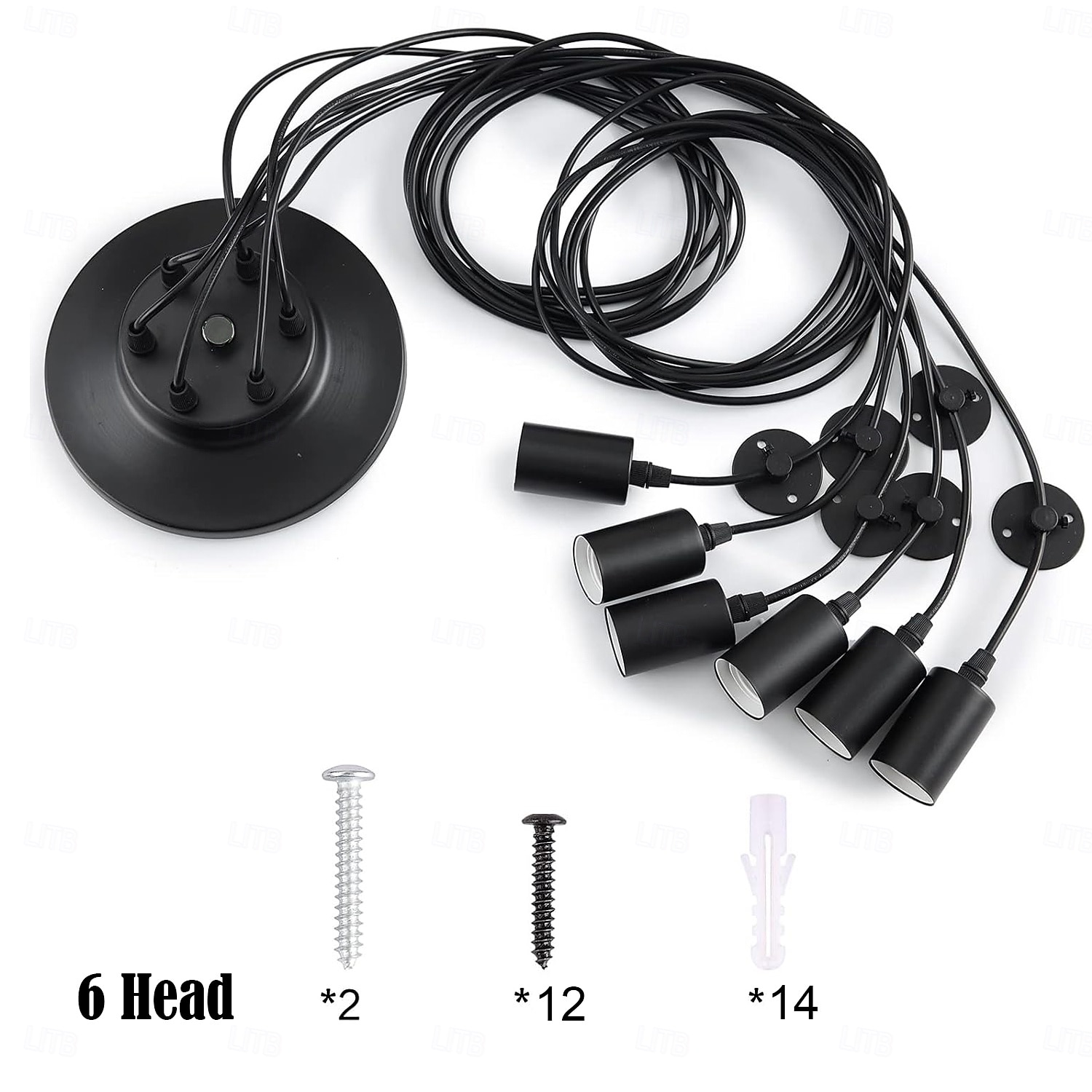 led hanglamp warm wit 6/10/14 koppen retro edison multi verstelbare diy plafond spider lamp modern chique industrieel voor woonkamer slaapkamer 110-240v 2026 - $161.27 –P13