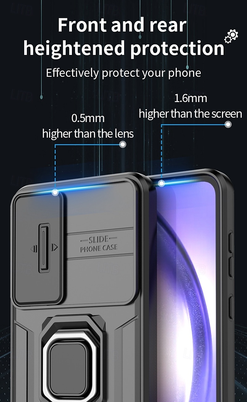 телефон Кейс для Назначение SSamsung Galaxy S25 S24 S24 ФЭ S23 Ultra Plus A55 5G А35 5G A25 A15 A14 A34 Кейс на заднюю панель Кольца-держатели Защита от удара Ретро ТПУ ПК Металл 2025 - $11.99 –P12