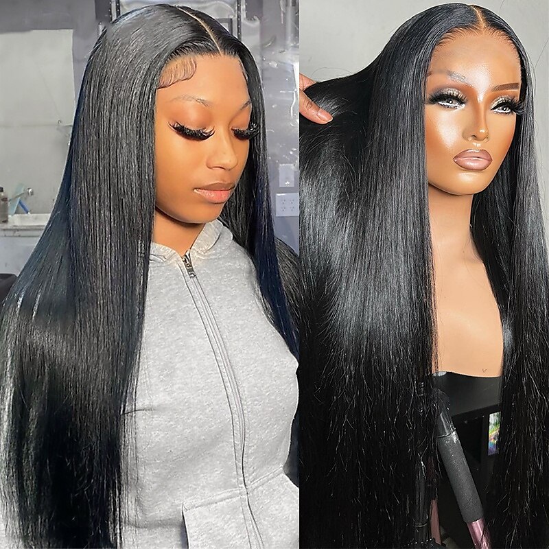 Ishow 6x6 Human Hair Lace Frontal Wig Transparent Straight Human Hair 180% Density 2025 - $216.99 –P1