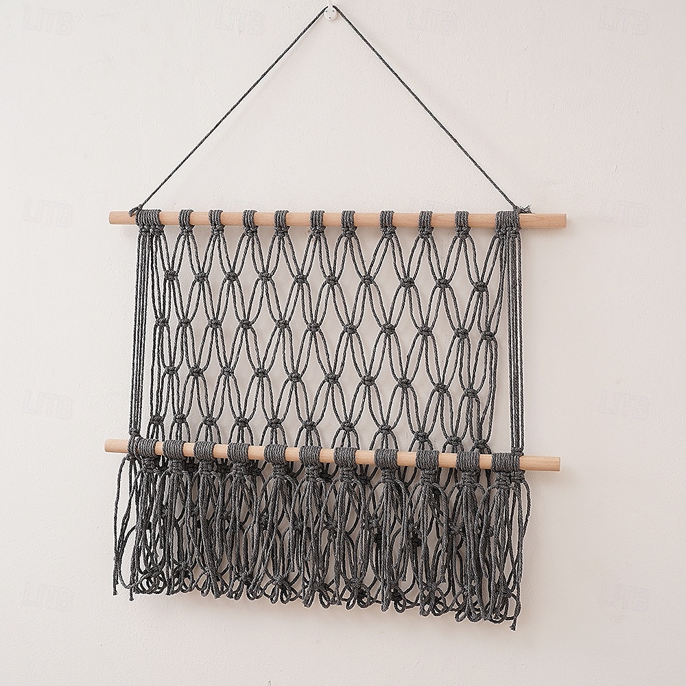 Macrame Hanging Basket for Fruit and Vegetable Storage Boho Kitchen Storage Basket Macrame Fruit Hammock Vegetable Fruit Holder Mesh Fruit Bowl Macrame Braided Decoration 2025 - $58.99 –P6