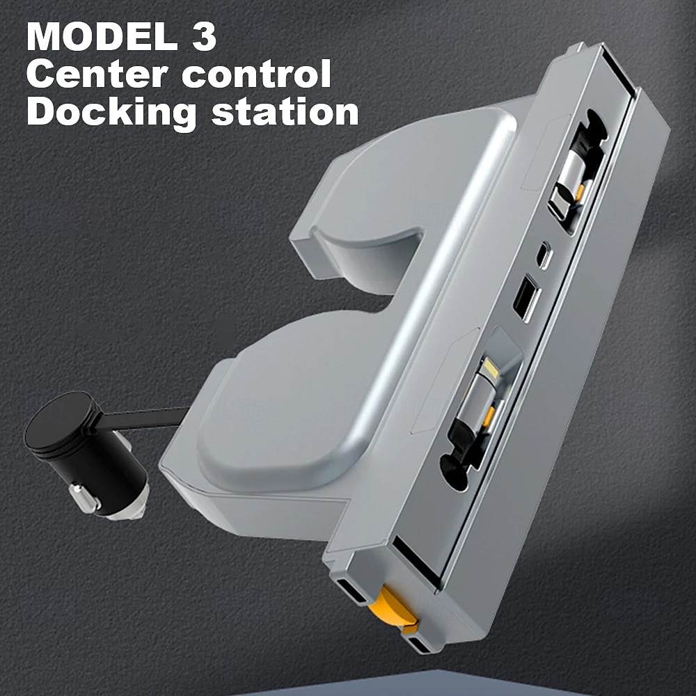 Intelligente Auto-Dockingstation Typ C PD 27 W Schnellladegerät USB-Extender Dockingstation Powered Splitter für Tesla Modell 3 2025 - $47.99 –P3
